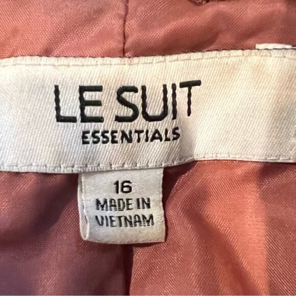 Le Suit size 16 rust tweed pleated around hemline skirt suit Fall - Picture 12 of 13